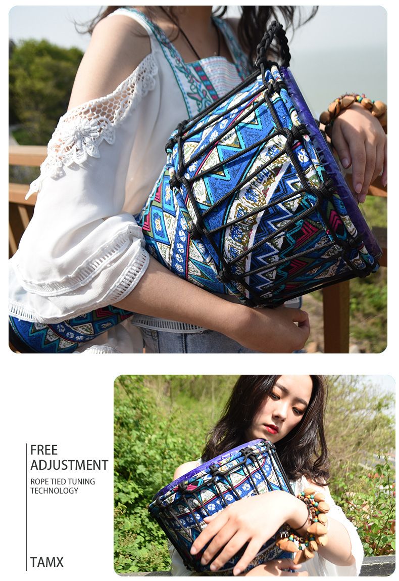 Tobă de mână Tmax cu frânghie, pentru adulți, începători, grădiniță, 81 inch, Yunnan Lijiang, tambur de mână pentru intrare_voghion.com