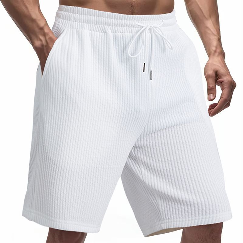 Vêtements pour hommes, short d'été léger et luxueux en jacquard double ligne, style décontracté, sport, ample, tendance, pour la plage_voghion.com
