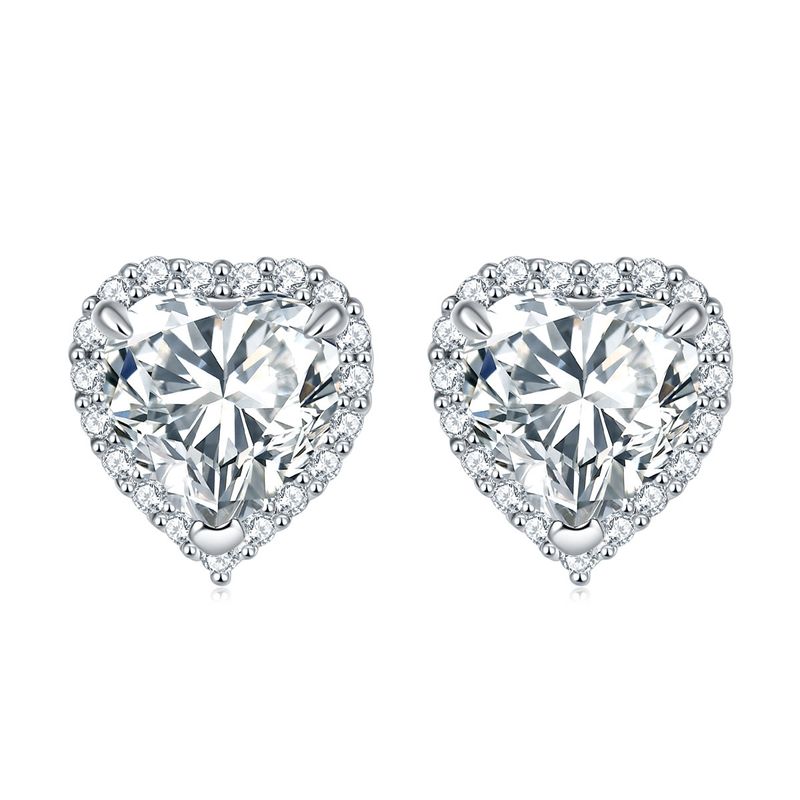 Love Birthstone Ohrringe - Minimalistische Ohrstecker aus S925 Sterlingsilber mit farbigen Edelsteinen (Schmuck als Geschenk zum 12. Monat auf Lager)_voghion.com