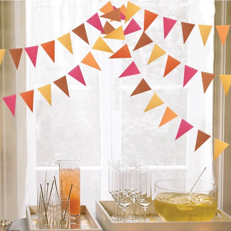 Bannière décorative en feuille d'érable pour Thanksgiving, ambiance familiale, drapeau à tirer suspendu_voghion.com
