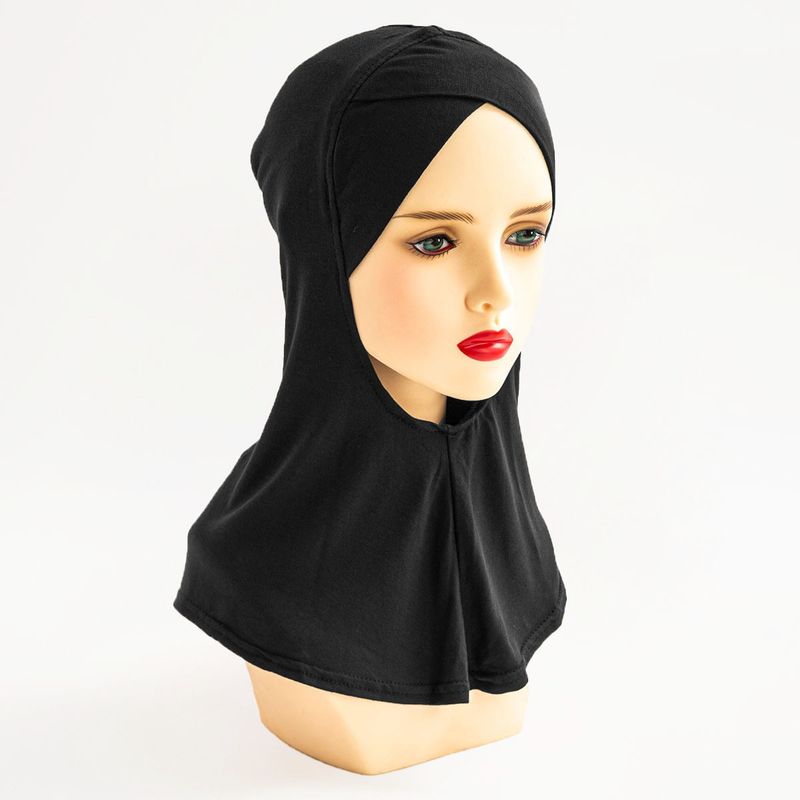 Muslimische Hijab-Mütze aus Modal-Baumwolle, Turban-Mütze, Kreuzkragen-Pullover-Mütze_voghion.com
