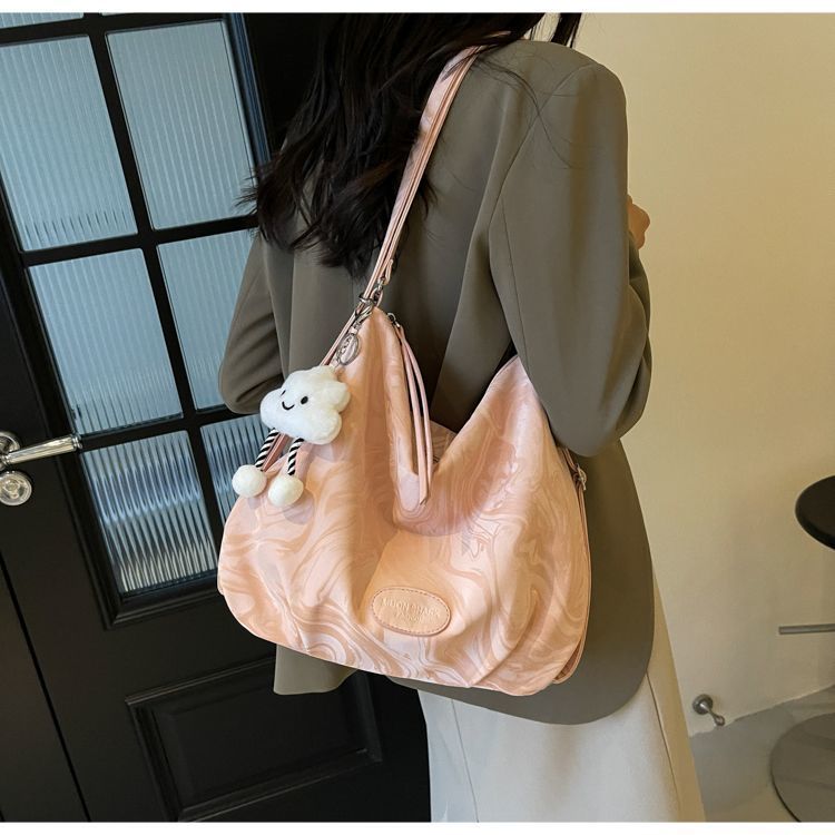 Borsa tote minimalista e capiente per donna, modello coreano, estate 2024, versatile, con tracolla di alta qualità e tracolla ascellare._voghion.com