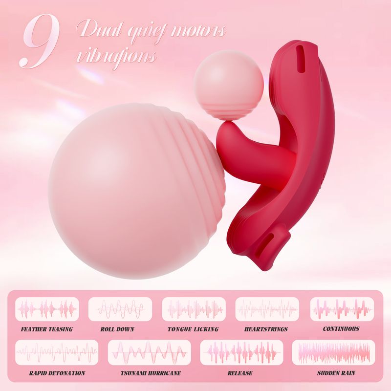 Ruby Tragbarer Vibrationsmassager für Frauen, kabellose Fernbedienung, App-kompatibel, Sexspielzeug für Paare und Erwachsene_voghion.com