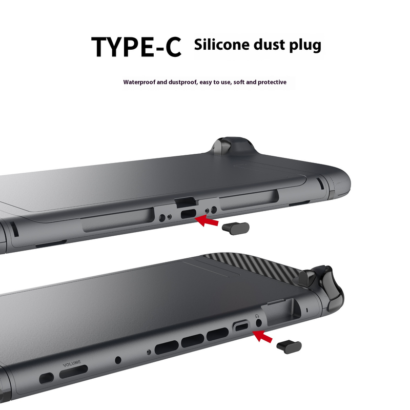 Kit de protección para Switch2: tapón antipolvo, adhesivo para el mango y tapa de silicona para el balancín._voghion.com