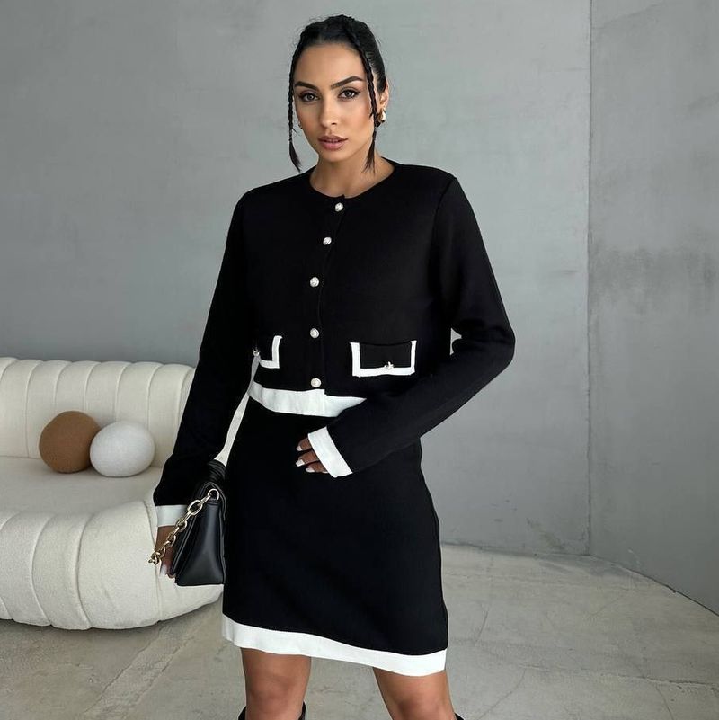 Combinaison boutonnée à manches courtes et taille cintrée pour femme Yues - Tenue deux pièces décontractée et élégante en noir, gris, blanc et nude (S/M/L)_voghion.com