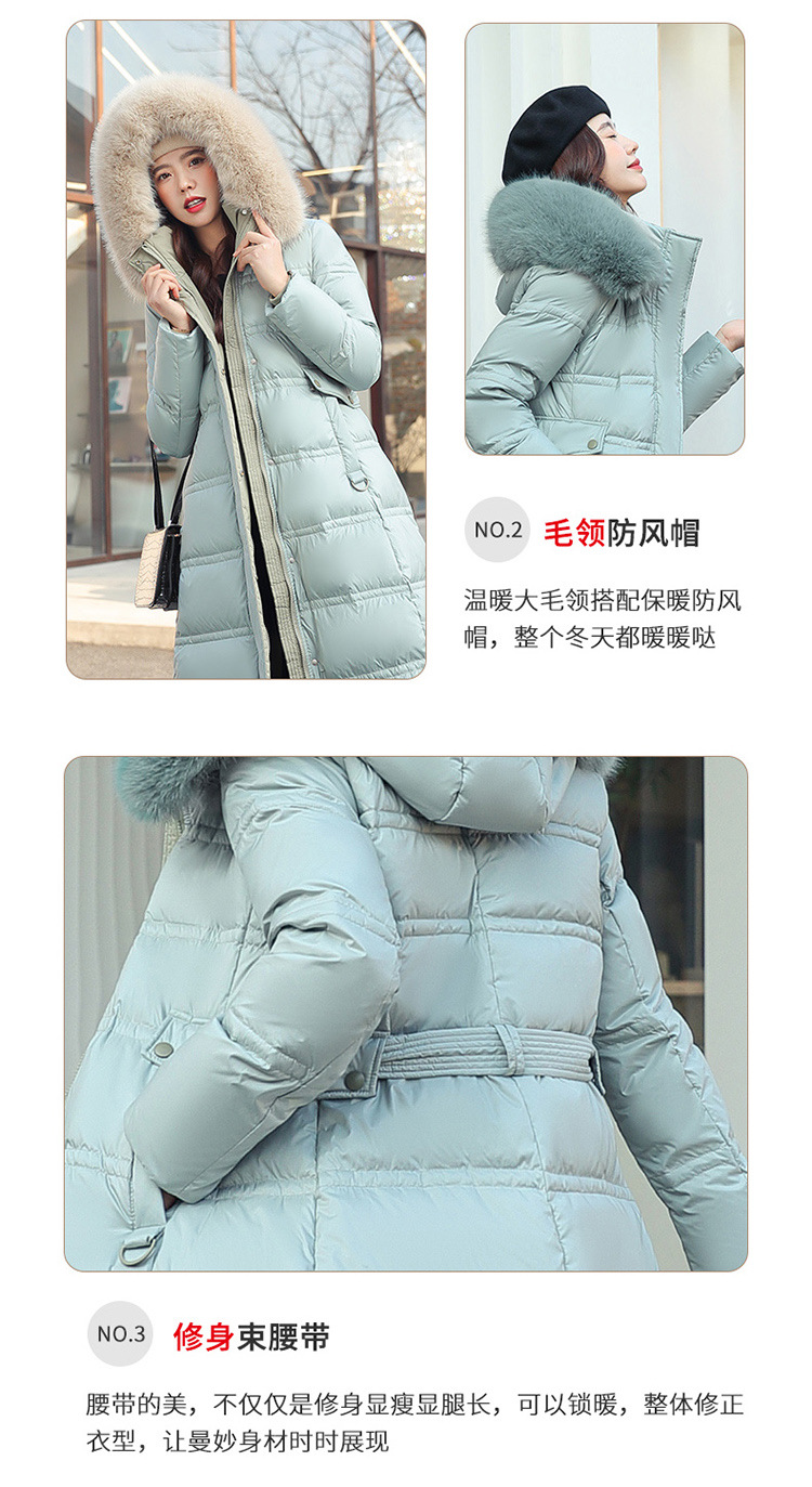 Parka para mujer, abrigos de invierno para mujer, chaqueta de invierno con pelo largo y pesado, cinturón para cultivar la moralidad, abrigo para mujer 2022 8603_voghion.com