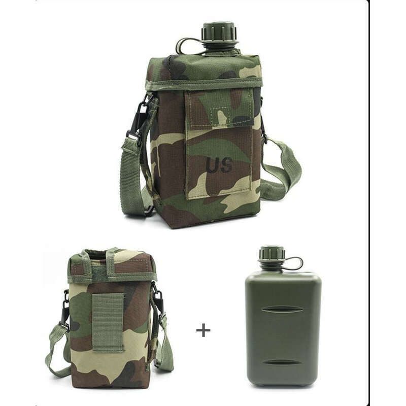 【Verzameld door 3756 mensen】 American Camouflage Tactics US Vierkante Waterfles Enkele Schouder Crossbody Draagbare Multi_voghion.com