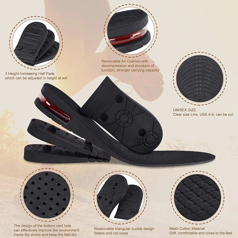 Nouveau coussinet de pied Invisible, semelle intérieure coupée, insertion de talon de chaussure, Support plus grand, absorbant, augmentation de la hauteur, coussin de levage_voghion.com