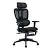 Multi-functional Ergonomic Mesh Office Chair With Adjustable Armrest,Footrest,Lumbar Support, 360° Silent Wheels,Headrest For Home & Office,Black_voghion.com