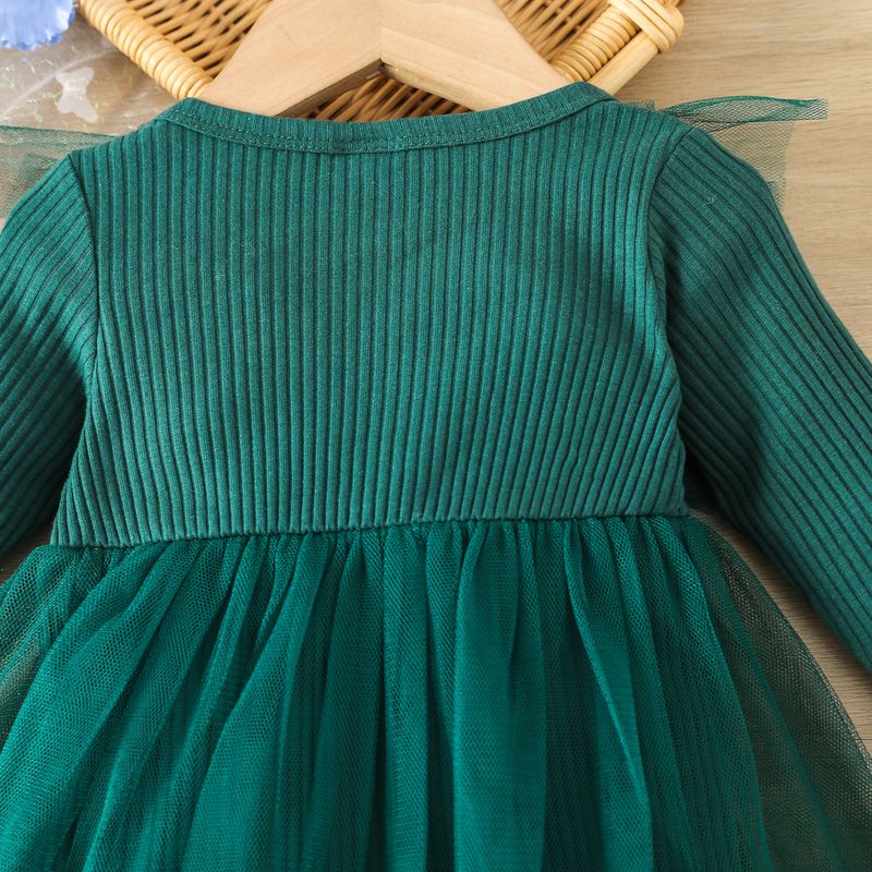 2024 Cute casual solid color mesh jumpsuit for infants and young girls_voghion.com