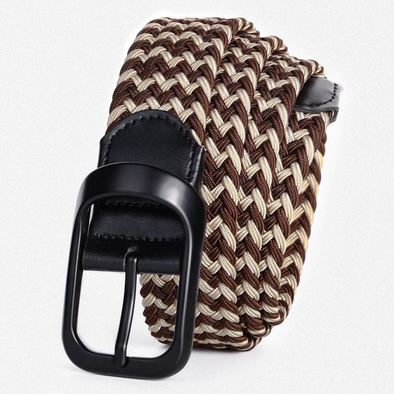 Neuer gestrickter Herren-Taillengürtel mit nicht durchdringender Nadelschnalle und elastischer Enge für den vielseitigen Freizeitgürtel aus Canvas für Damen_voghion.com