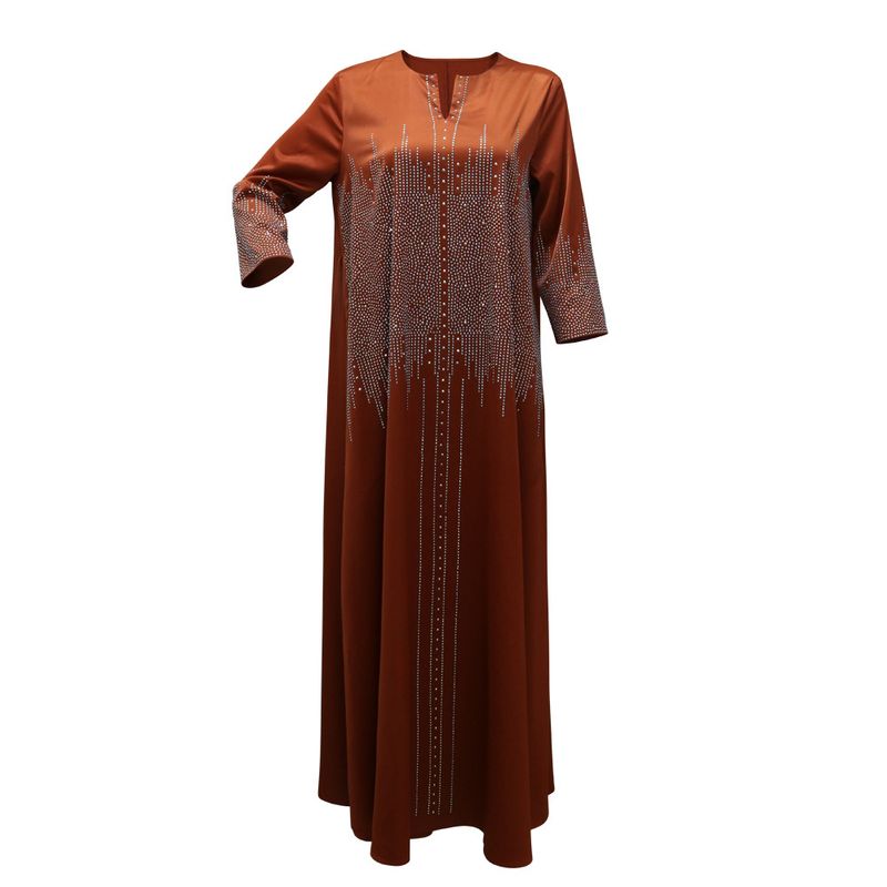 XQY500247 Vestido muçulmano marroquino com rosto forjado para o Oriente Médio, vestido árabe de Dubai, vestido de noite luxuoso e moderno com diamantes_voghion.com