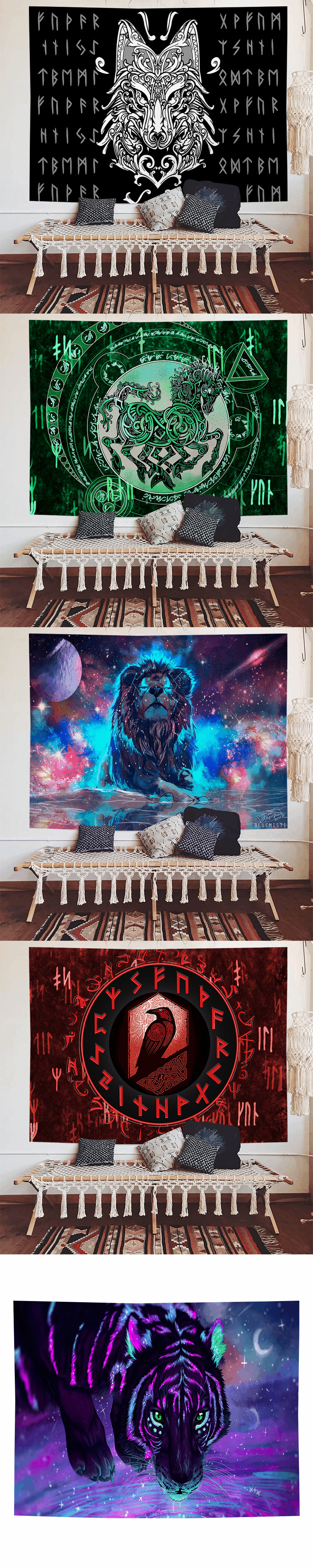 Djurtapeter, sovrumsbakgrundsduk, inredningsduk, gamla konstellationer_voghion.com