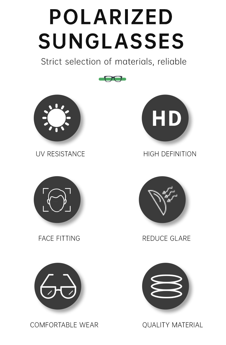 2024 New Square Frame Polarized Sunglasses for Men Sunscreen Aluminum Magnesium Sunglasses for Men Trendy Cross-Border Wholesale Sunglasses_voghion.com