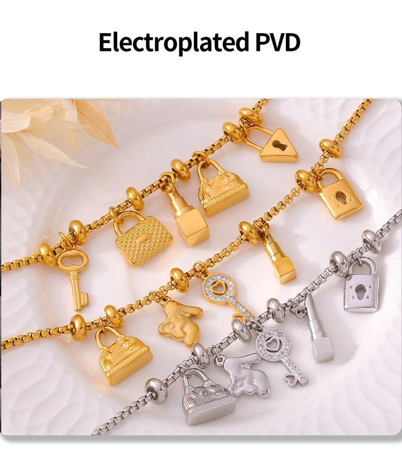 Bracelet pendentif diamant multi-éléments de style rétro tendance_voghion.com
