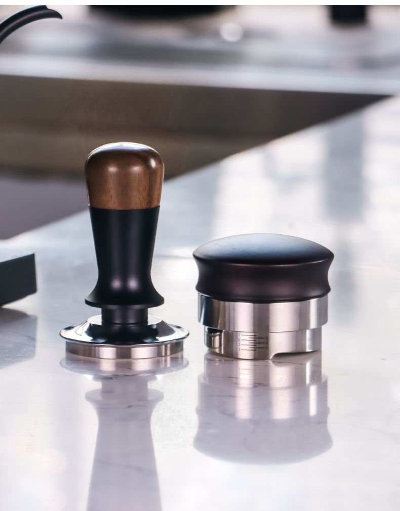 Kahve Tamperleri Ergonomik Saplı Kendiliğinden Düzleşen Kalibre Edilmiş Kahve Presi Tutarlı Disk Hazırlığı İçin Profesyonel Barista Aracı_voghion.com