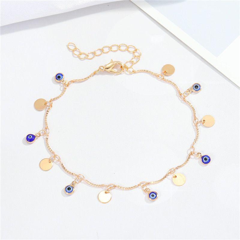 Bijoux transfrontaliers européens et américains, nouveaux bijoux de personnalité, couleur, forme irrégulière, bracelet de cheville, pêche, cœur, forme ronde en forme de larme, ornements de pied_voghion.com
