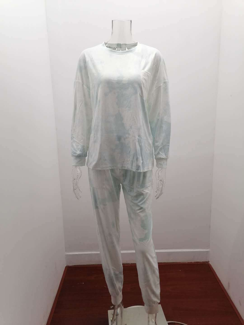 Costum de damă cu pantaloni casual în culoare uni_voghion.com