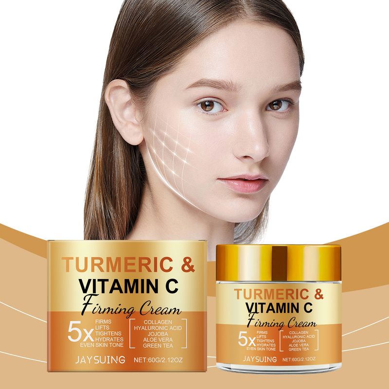 JAYSUING Turmeric Vitamin C Face Cream Gently Cares, Hydrates, Nourishes, Moisturizes, Tightens And Tender Skin_voghion.com