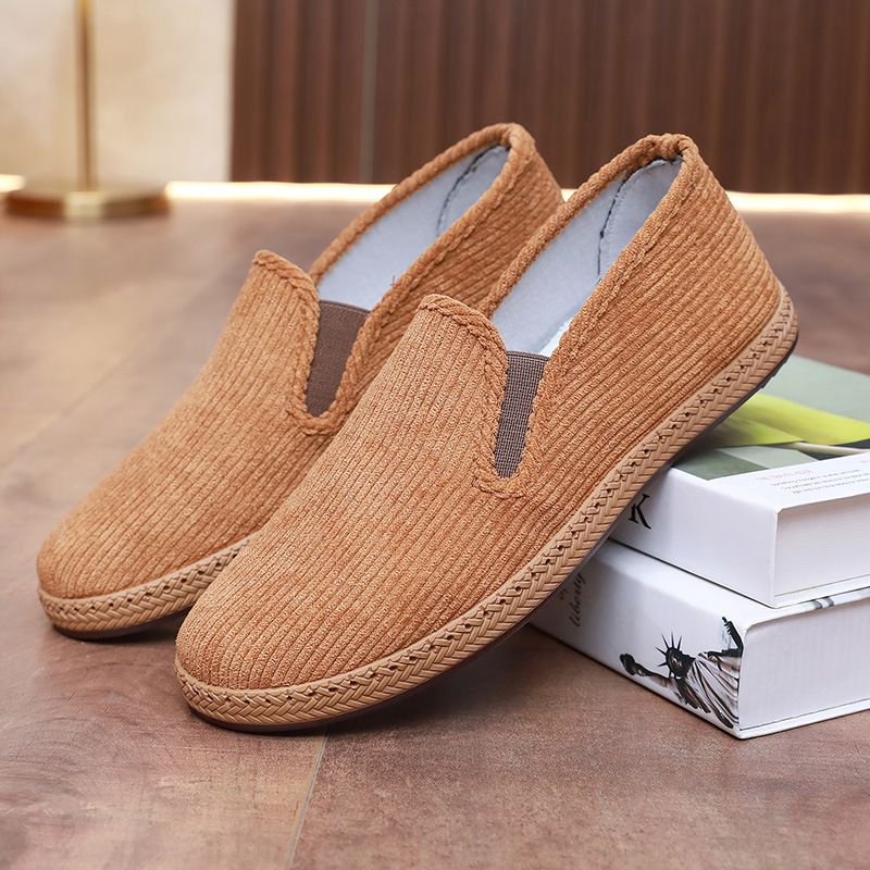 Panno di Pechino vecchio velluto a coste da uomo casual suola morbida antiscivolo papà traspirante confortevole leggero di mezza età e_voghion.com