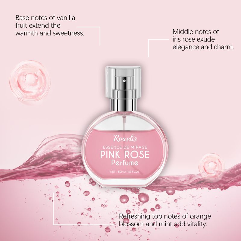 Rose Pink Natürlicher Blumenduft Frisch Langanhaltender Eleganter Charme Tragbare Nachfüllpackung Romantischer Duft_voghion.com