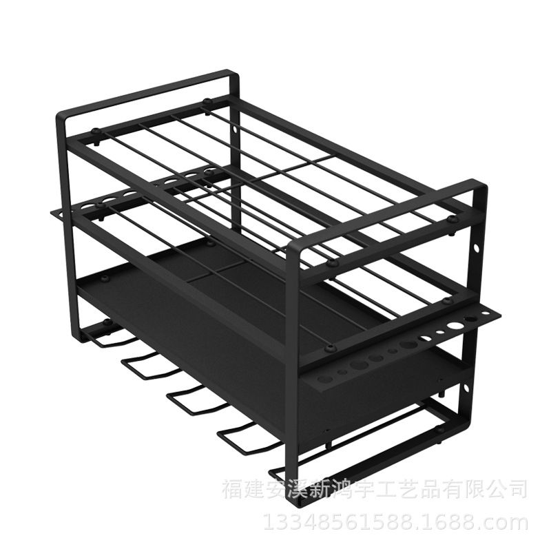 Support de perceuse à main à quatre couches, support mural pour outils électriques, support de rangement pour perceuse rechargeable, support de rangement pour outils de garage_voghion.com