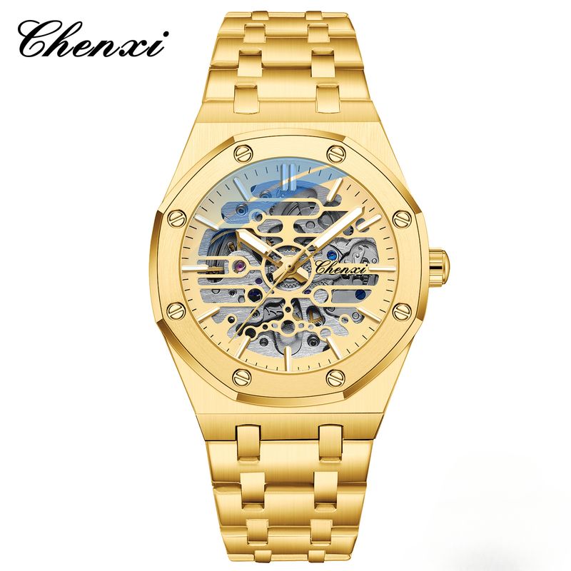 Hochwertige, skelettierte, automatische mechanische Herrenuhr_voghion.com