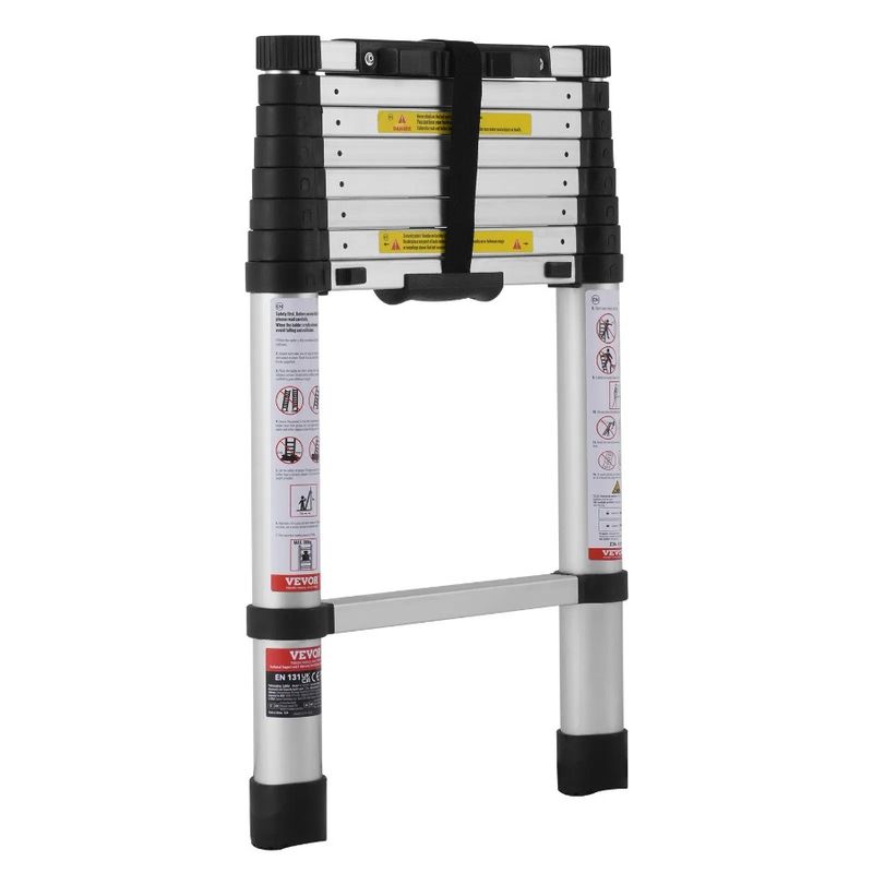 Ladder Onebutton 375 Telescoping 8.5FT LBS Capacity Retraction Extension_voghion.com