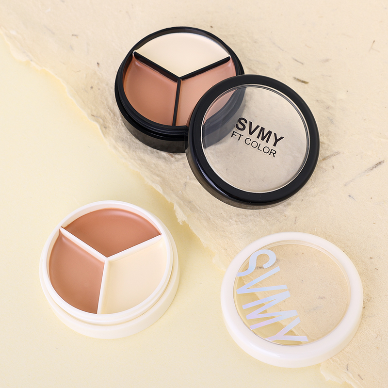 Color Liquid 3 Contouring Concealer Cream Makeup Waterproof Moisturizing Cover Acne Spots Dark Circles Fou_voghion.com