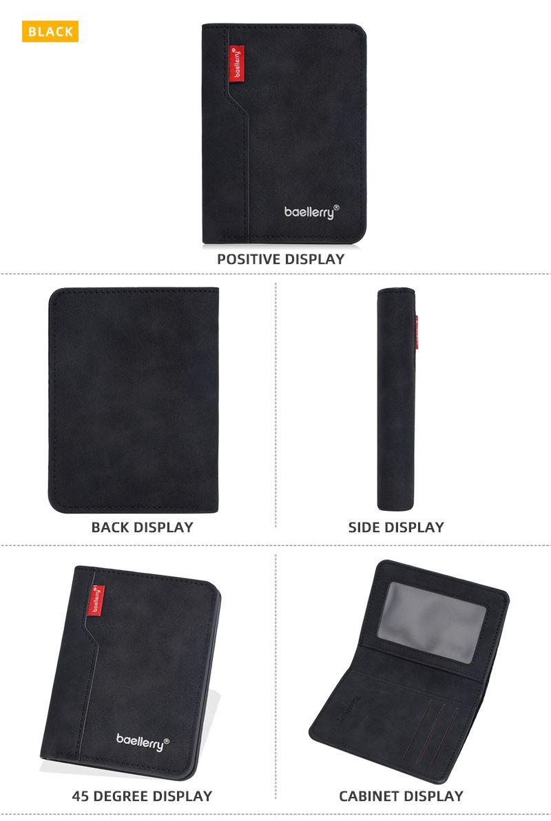New Men's Wallet With A High-end Feel, Frosted PU Card Holder, Simple Vertical ID Card Holder, Small Wallet For Men_voghion.com
