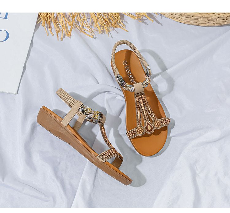 New All-in-one Fashion Trend Women's Sandals Elastic Strap Light Comfortable Sandals_voghion.com