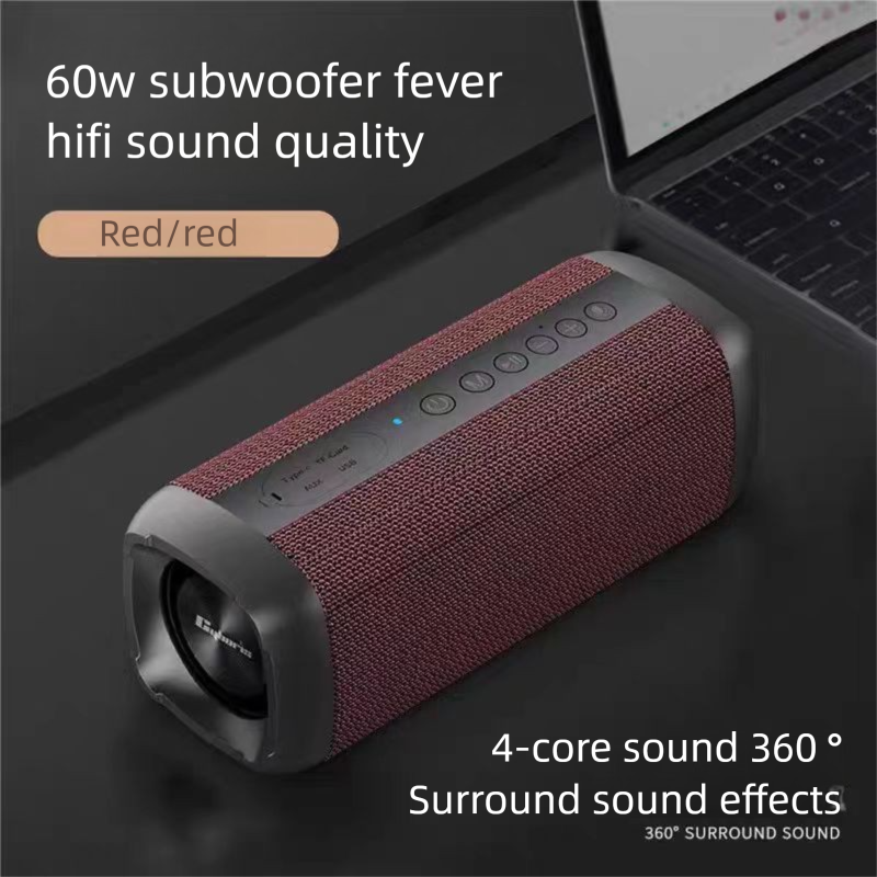 Altavoz Bluetooth inalámbrico portátil con volumen, sonido envolvente de alta calidad para el hogar, altavoces duales, sistema de sonido supergraves de 60 W_voghion.com