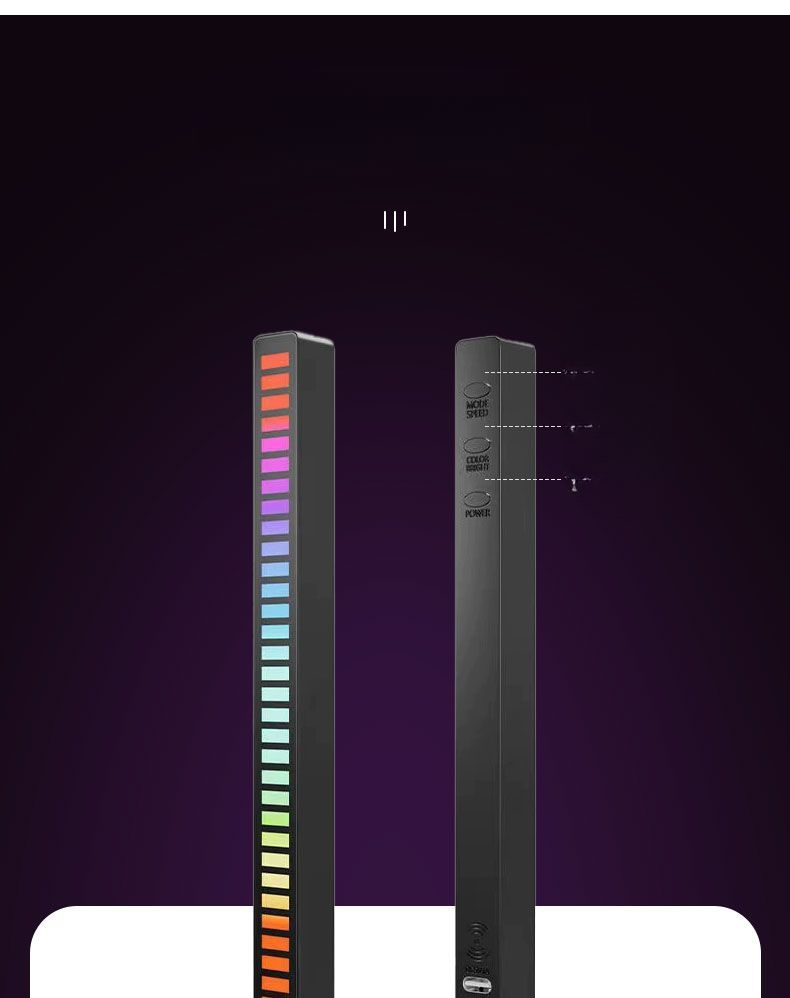 【Negozio di vendita calda】 Ritmo RGB controllato Musica Computer Desktop Suono Atmosfera Pickup Luce_voghion.com