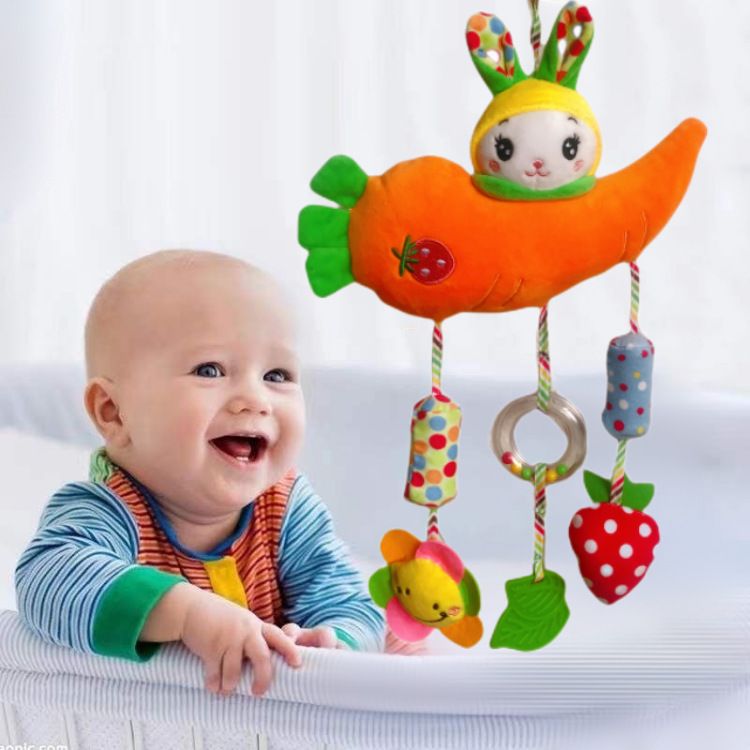 Nuevo colgante para carrito de cuna, estilo gris, para bebé, con forma de animal, campanas de viento, juguete de peluche para cama_voghion.com
