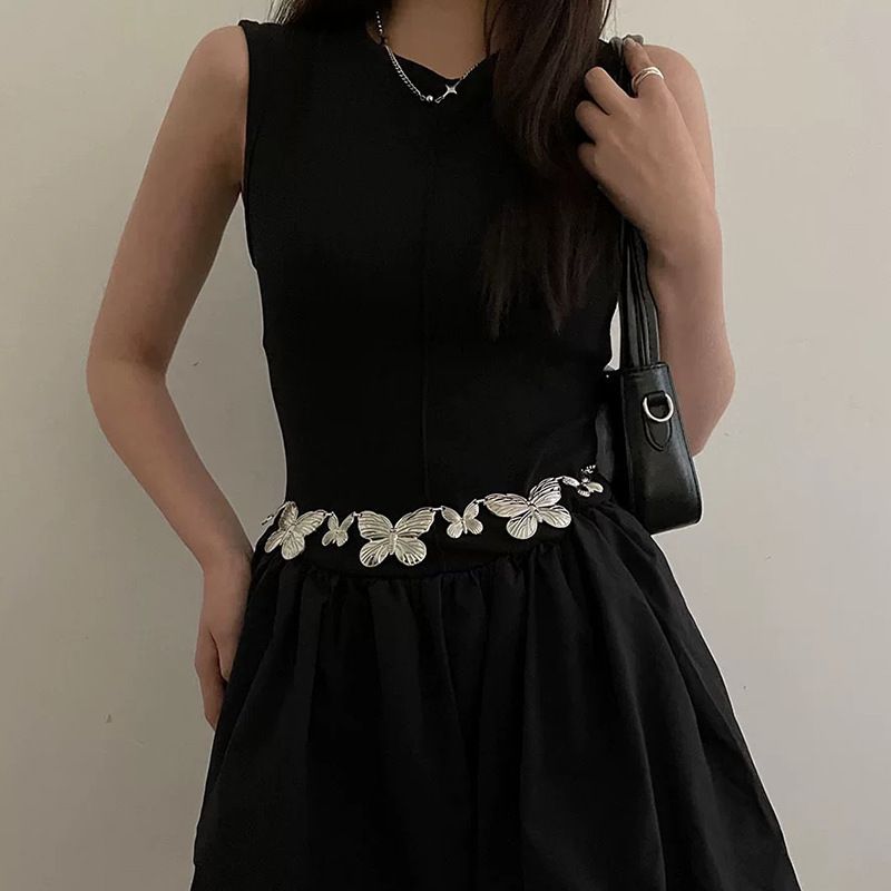 Bohemian Metal Butterfly Ethnic Style Waist Chain Women's Accessory Dress 2025 New Thin Belt_voghion.com