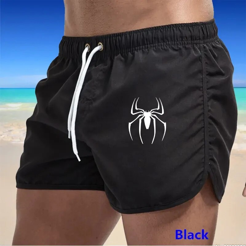 Pour l'été hommes motif maillot de bain imprimé Shorts Sexy maillot de bain hommes maillot de bain taille basse respirant vêtements de plage_voghion.com