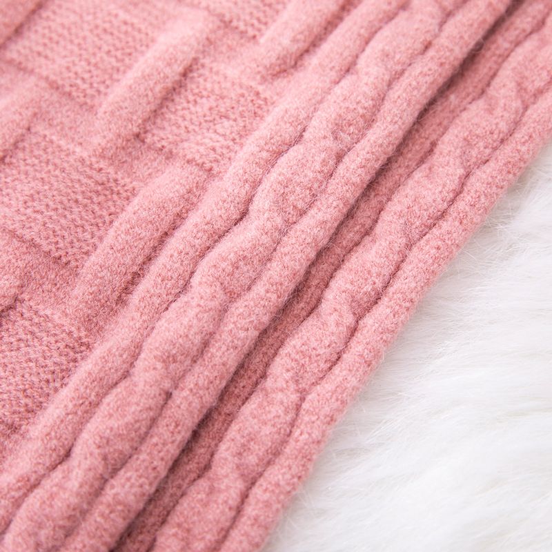 Girl boy's pure color Korean version scarf autumn winter, cute children's scarf, thickened and warm for 2-10 years old_voghion.com
