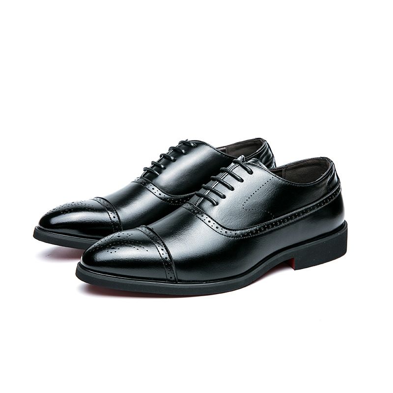 Spitzschuh Britischer Stil Neue Frisur Loafers Büro Casual Leder Herren Hochzeitsschuhe_voghion.com