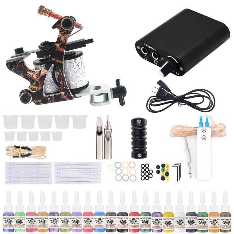 Ou Liang – ensemble de machines à 20 couleurs, Triangle, outils, alimentation électrique, équipement de tatouage_voghion.com