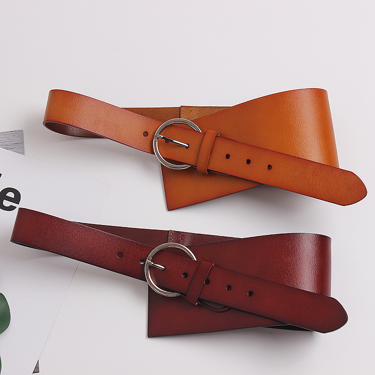 Ceinture de manteau pour femmes, large ceinture, accessoires décoratifs avec jupe et pull, ceinture de taille marron noir à la mode et polyvalente_voghion.com