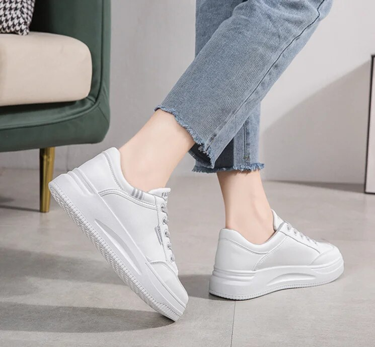 Damen-Tennisschuhe, Freizeitschuhe, Laufschuhe, Turnschuhe, Gummisohle, Fußgewölbestütze, Turnschuhe_voghion.com