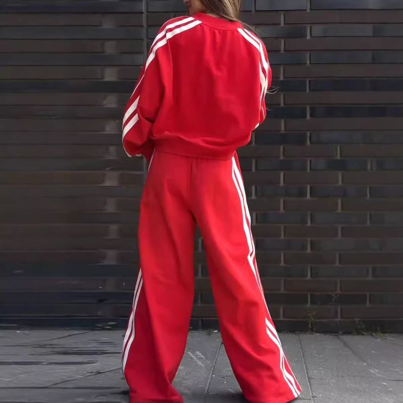 Ensemble deux pièces décontracté à manches longues et pantalon pour femme, nouvelle collection printemps-automne 2025_voghion.com