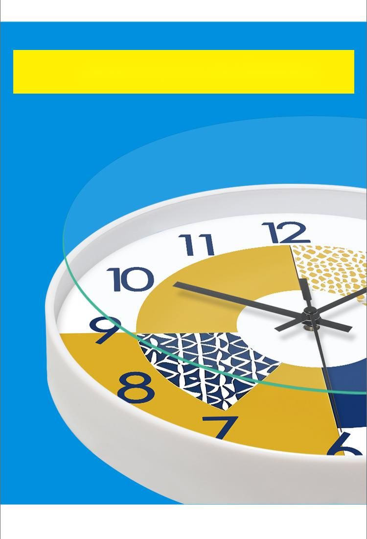 Yipula 7017 Leise, einfache nordische, moderne, kreative Wanduhr für das Wohnzimmer zu Hause_voghion.com