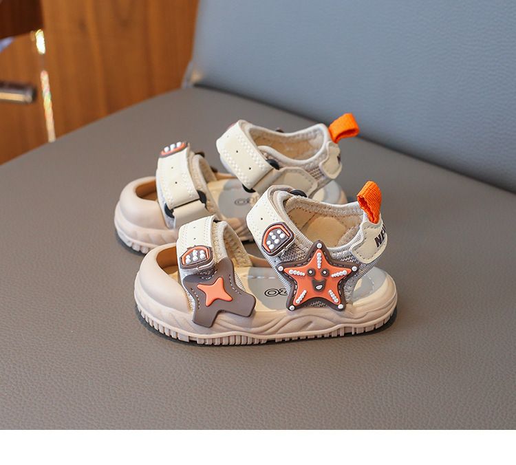 Sandali da spiaggia per bambini 2024, nuovi sandali da spiaggia con suola morbida per bambini, da 1 a 3 anni, scarpe da bambina, fascia per capelli 2_voghion.com