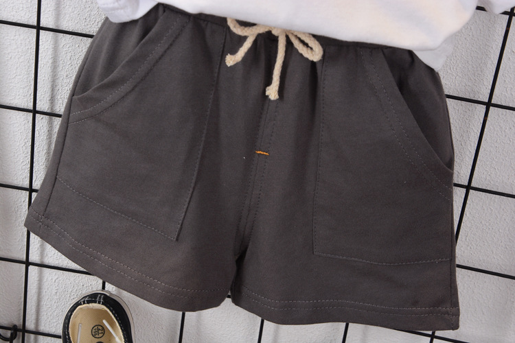 Vêtements d'été pour garçons, ensemble deux pièces à manches courtes, style occidental, beau bébé Han Banchao, nouvelle collection 2024_voghion.com