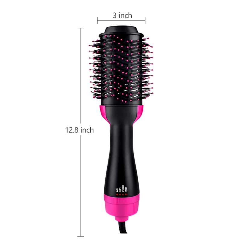 Ionic Electric Hair Dryer, Hot Air Brush, Styling And Volume Regulator, Straightener, Curler, Comb, Drum, One-step,_voghion.com