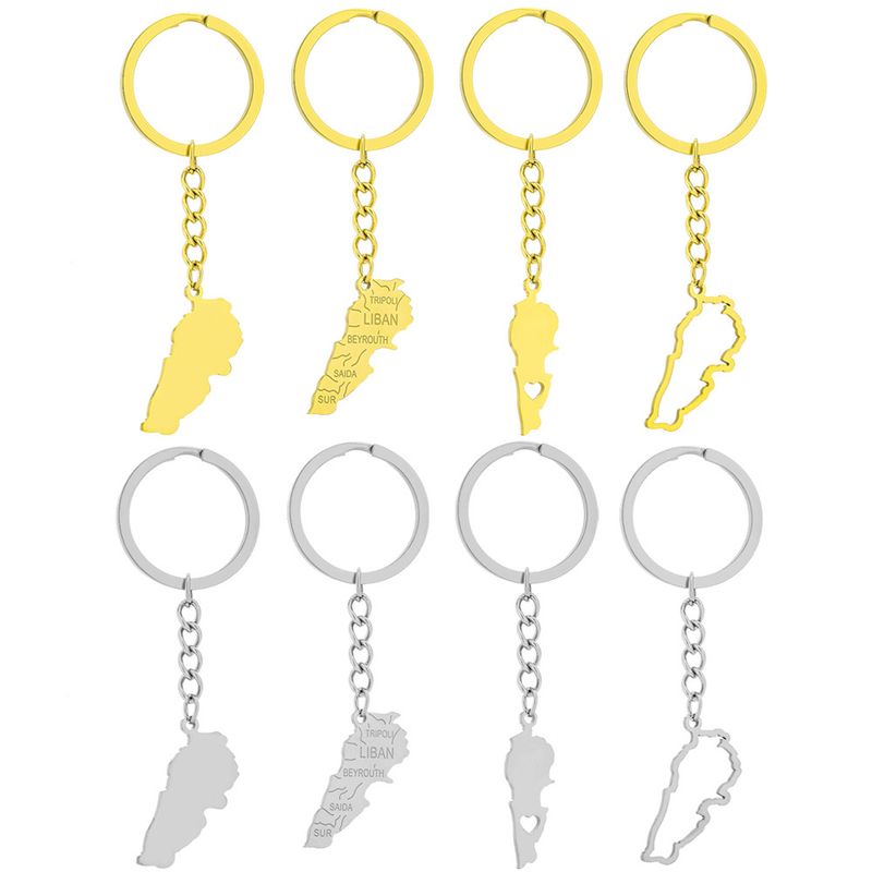 Portachiavi con ciondolo cavo libanese – Accessorio decorativo in acciaio inossidabile in stile business con catena_voghion.com