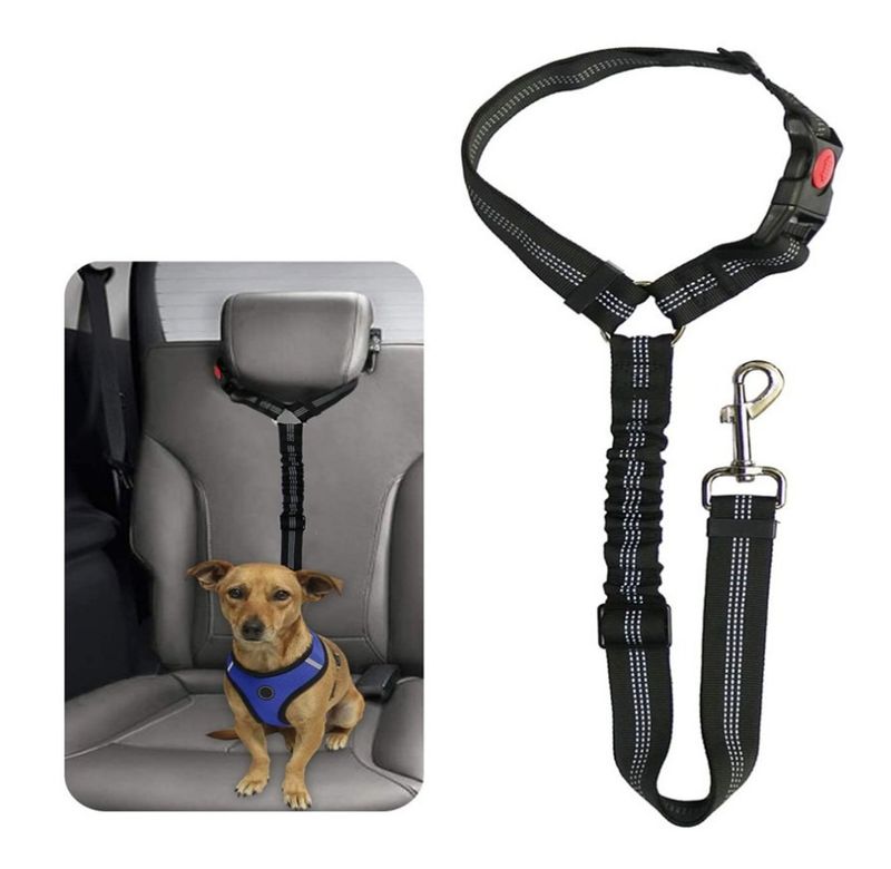 Coleira de segurança para cães, cinto de segurança para cães pequenos e médios, acessórios para carro_voghion.com