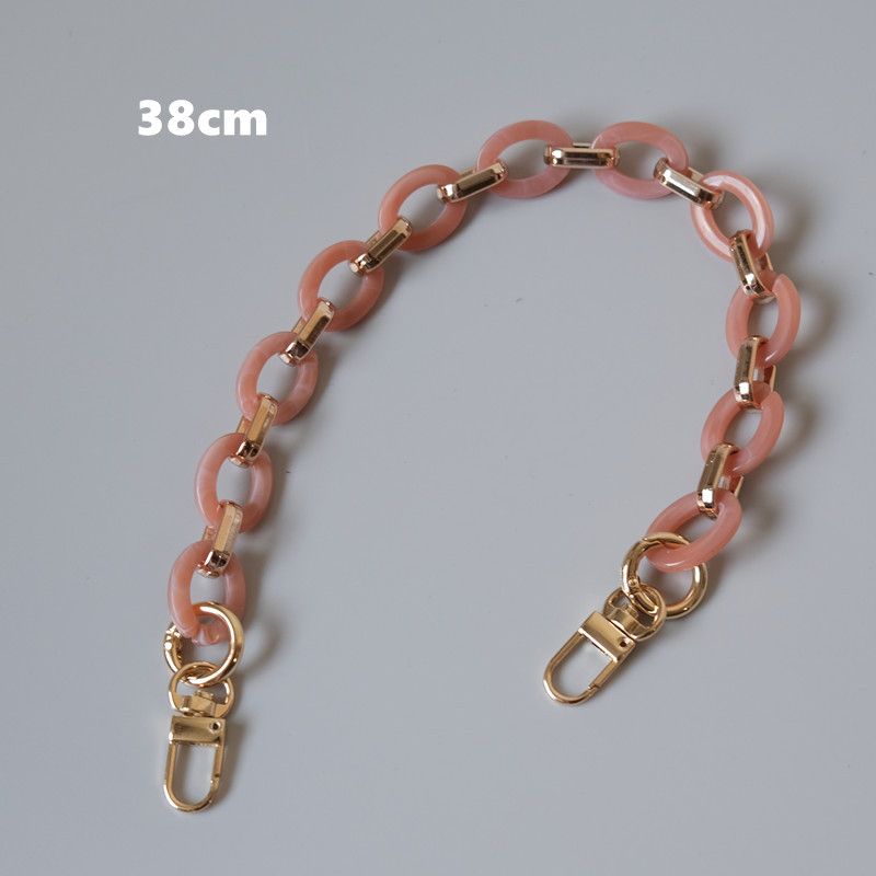 Women's Round Colorful Acrylic Resin Spring Summer Handmade Detachable Thick Bag Decoration Chain_voghion.com