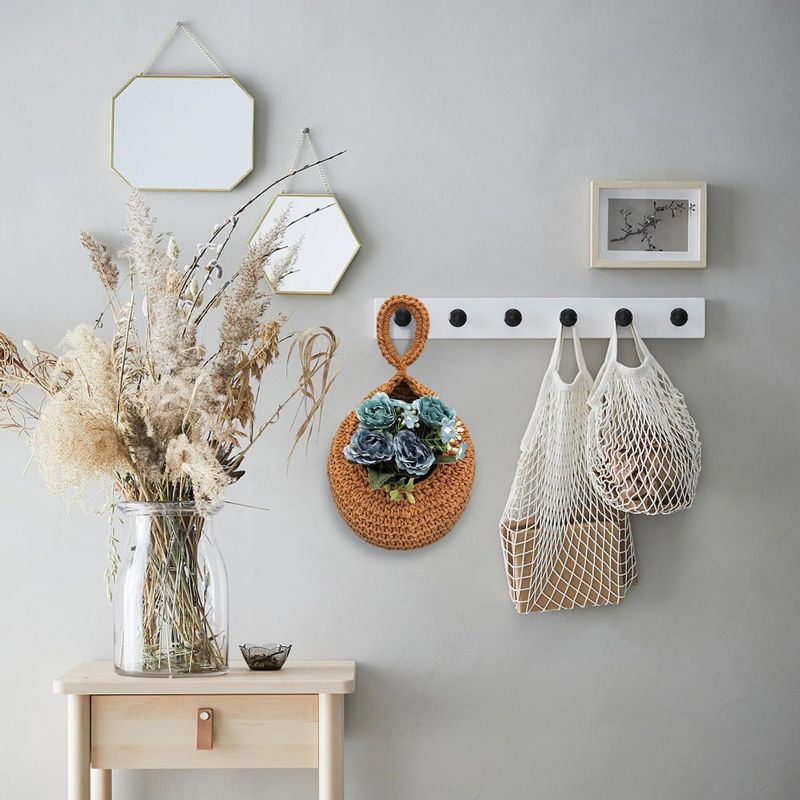 Adatto per la conservazione a goccia di frutta, cucina, cibo, Xemussa, cestino per verdure, cesto per frutta, intrecciato, montato a parete, 1 pezzo_voghion.com